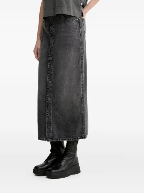G-Star RAW falda midi de mezclilla con botones en la parte delantera