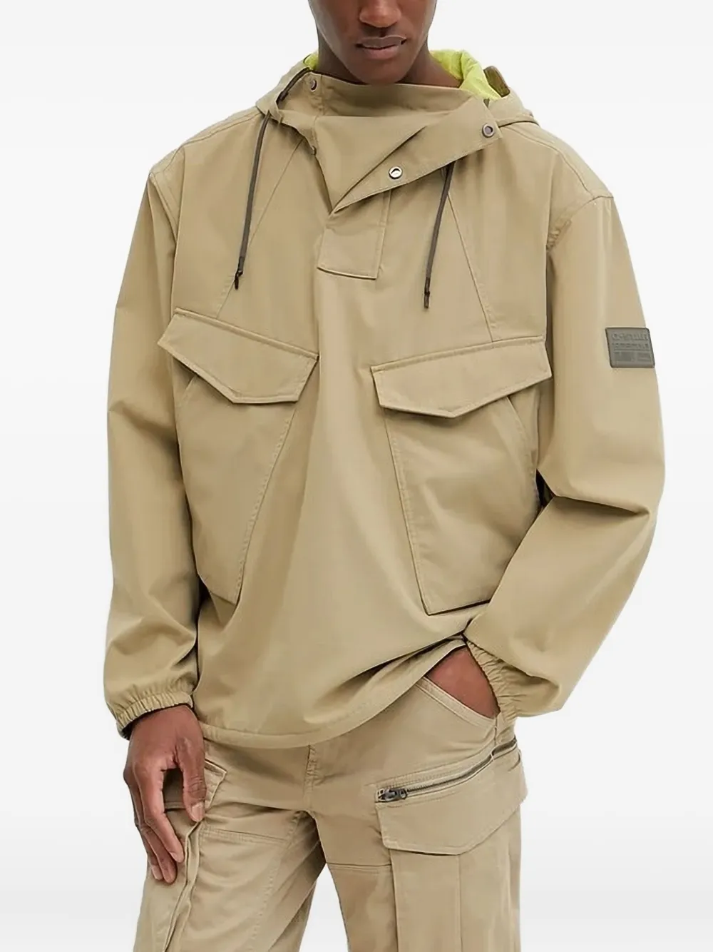 G-Star RAW hooded patch-pocket jacket | Neutrals | Image 1