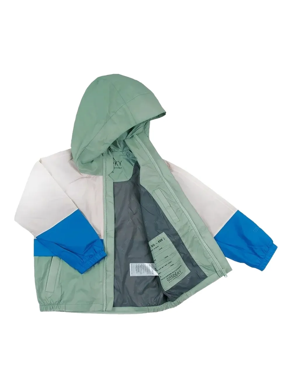 Gosoaky The Lion Hooded Colour-block Jacket In Multi