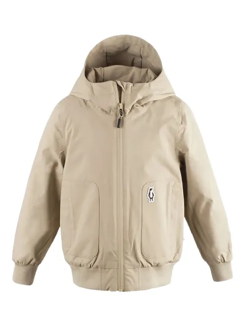 Gosoaky Blue Bird hooded bomber jacket