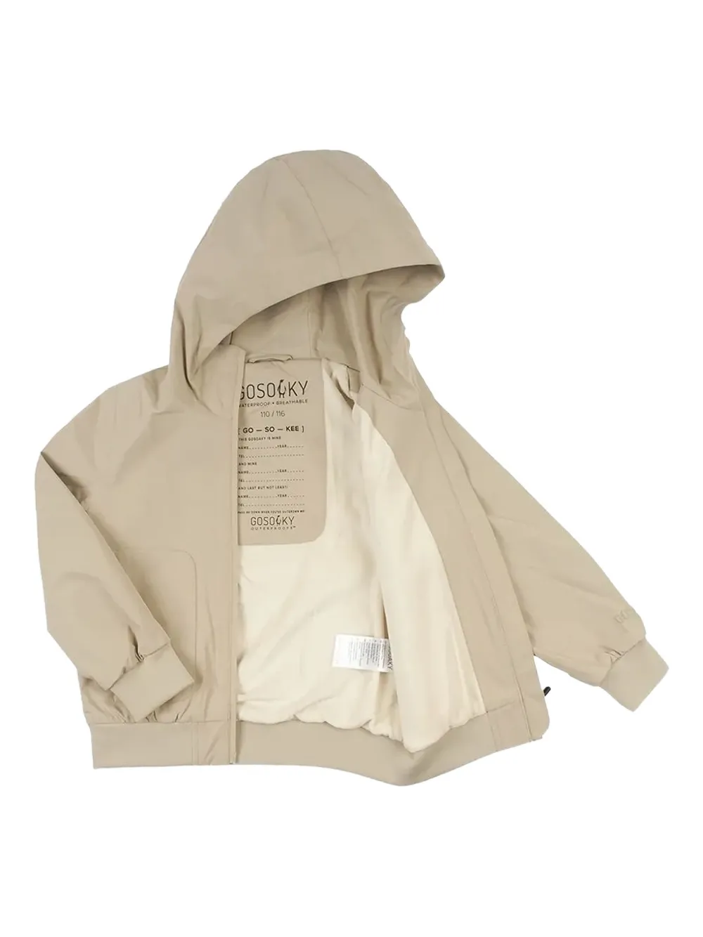 Gosoaky Blue Bird Hooded Bomber Jacket In Brown