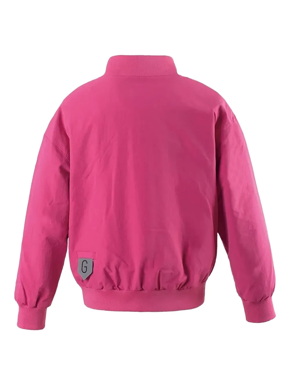 Gosoaky Bright Monkey Penguin-emblem Bomber Jacket In Pink