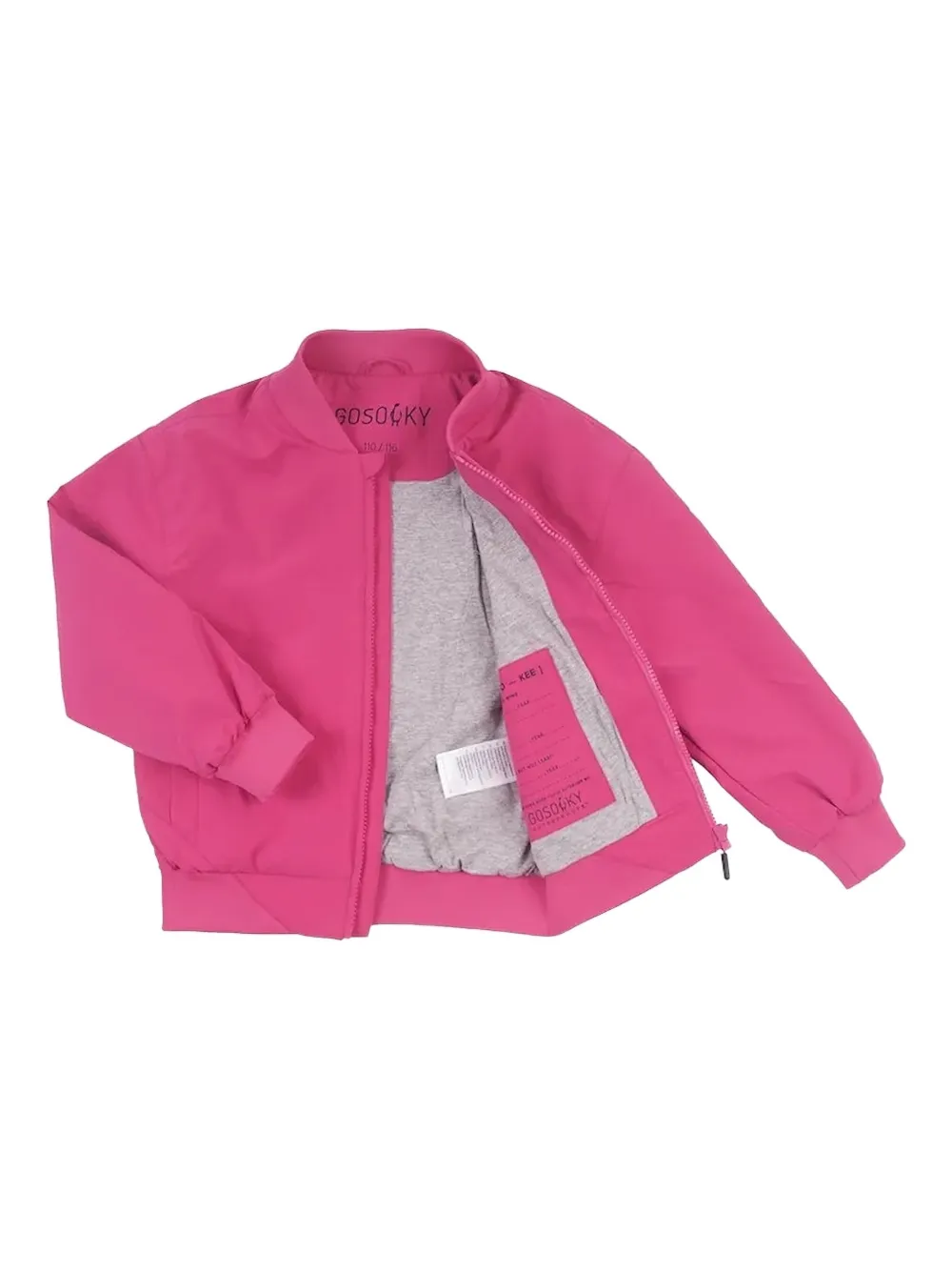Gosoaky Bright Monkey Penguin-emblem Bomber Jacket In Pink