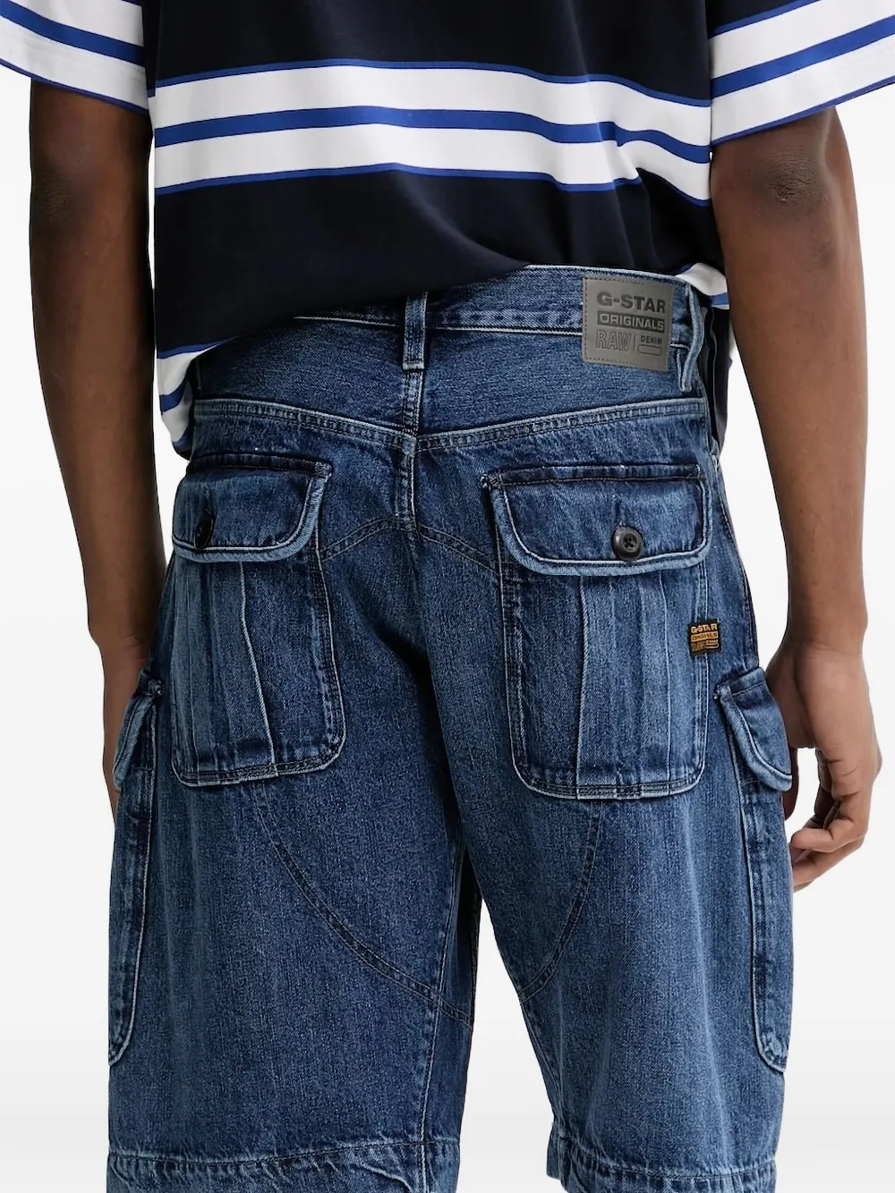 G-Star RAW cargo denim shorts - Blauw