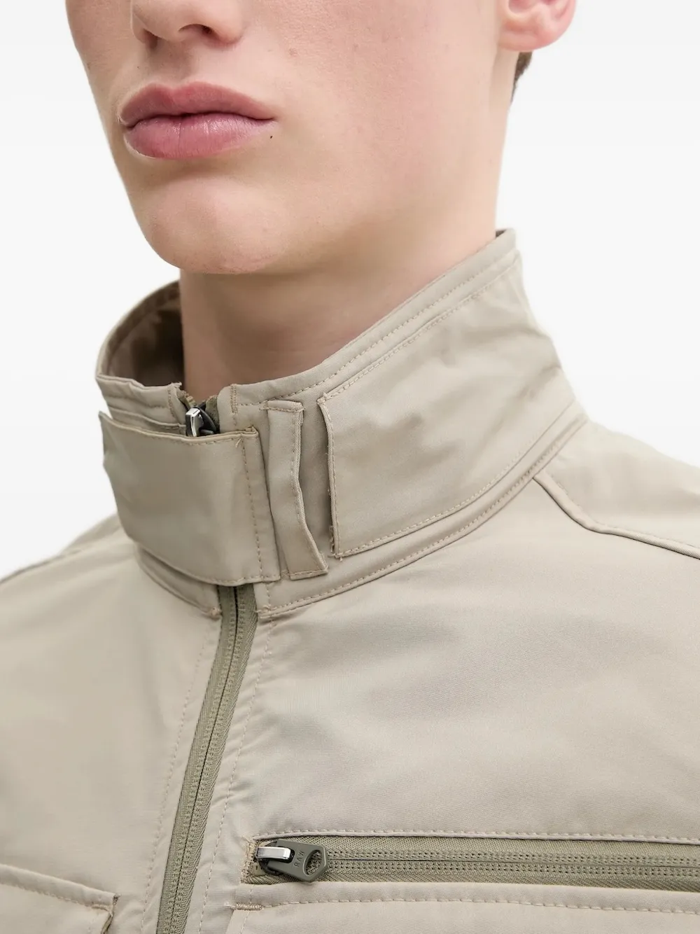 G-Star RAW zip-fastening flap-pocket jacket Beige