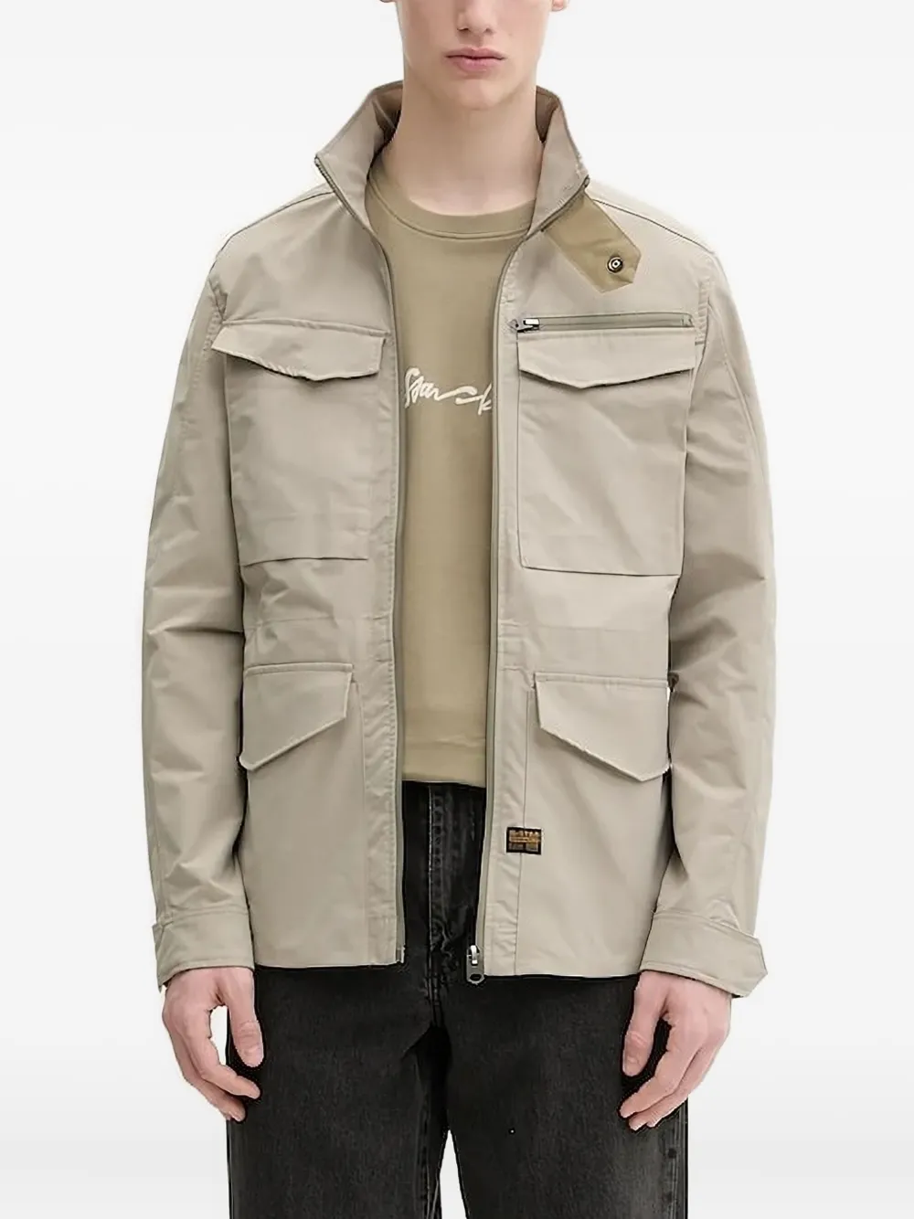 G-Star RAW zip-fastening flap-pocket jacket | Neutrals | Image 1