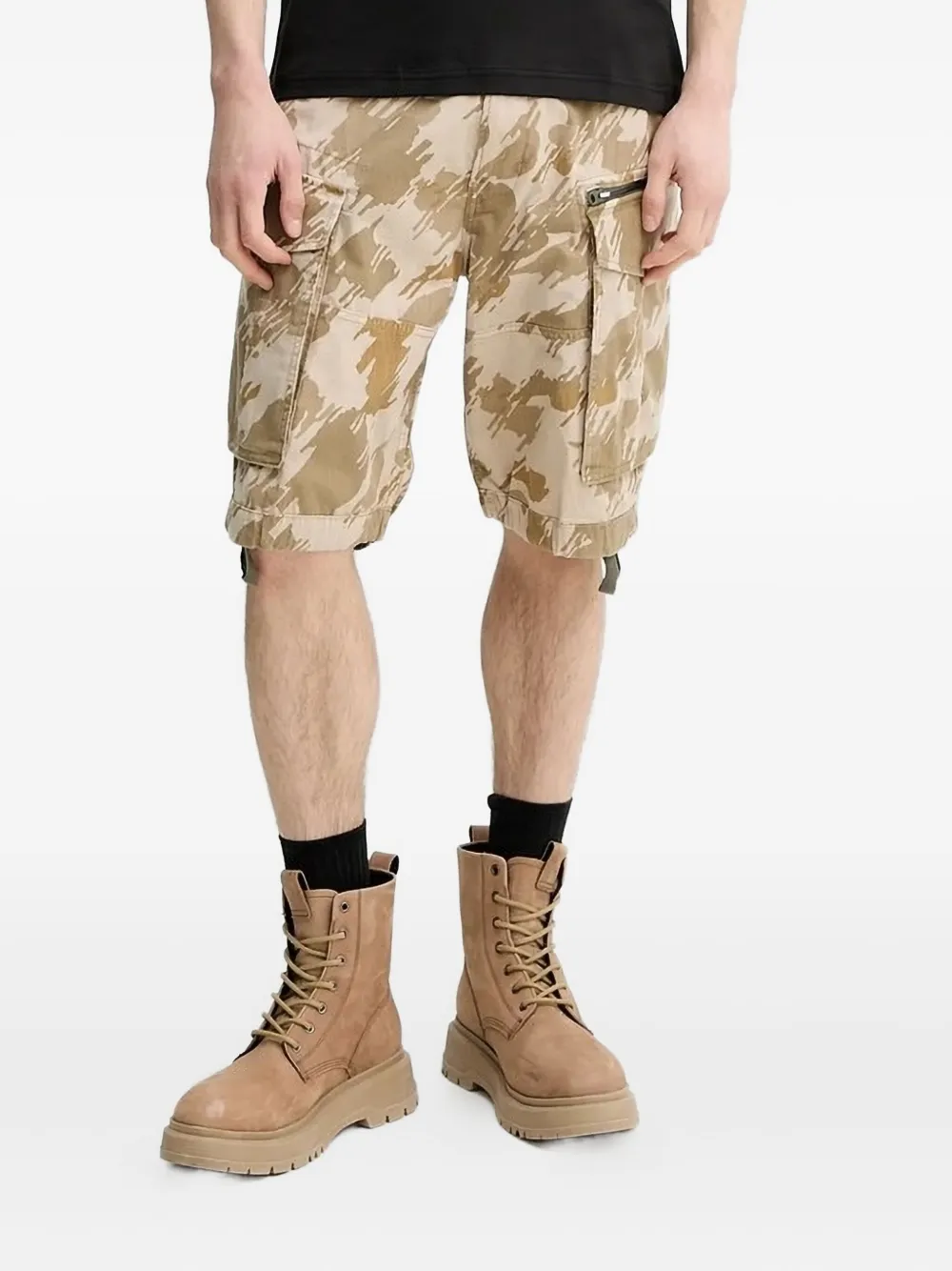 G-Star RAW camouflage cargo shorts Beige