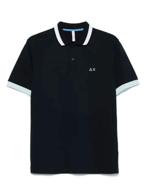 Sun 68 contrast-stripes polo shirt 