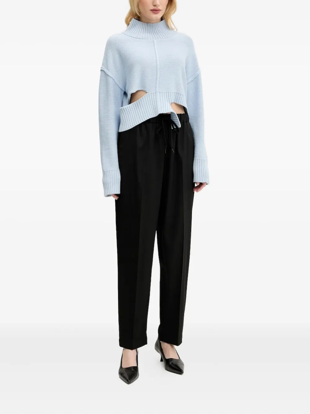 MM6 Maison Margiela Trui met hoge hals Blauw