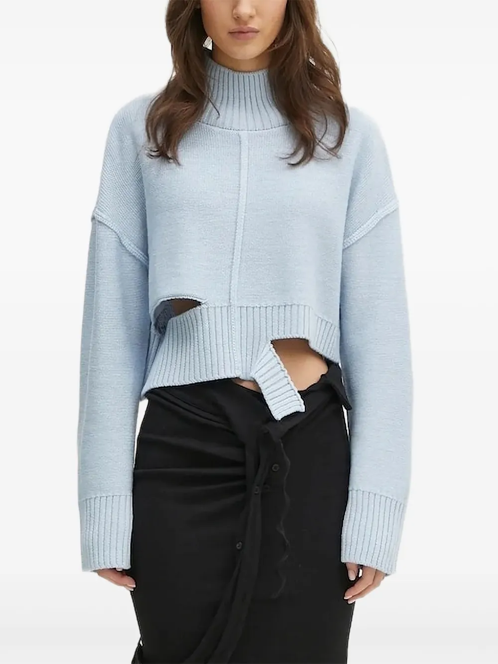 MM6 Maison Margiela Trui met hoge hals Blauw