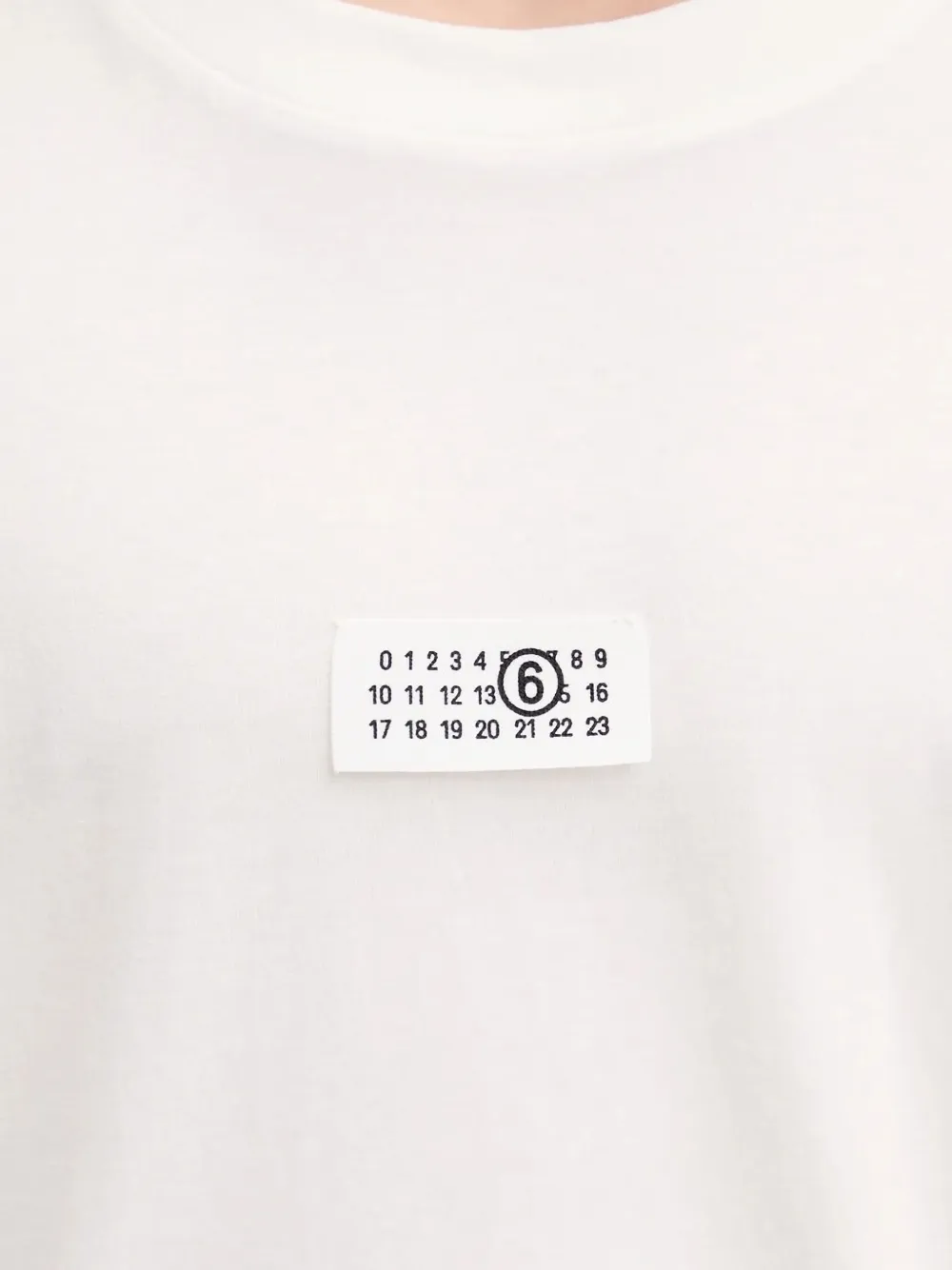 MM6 Maison Margiela label T-shirt Wit