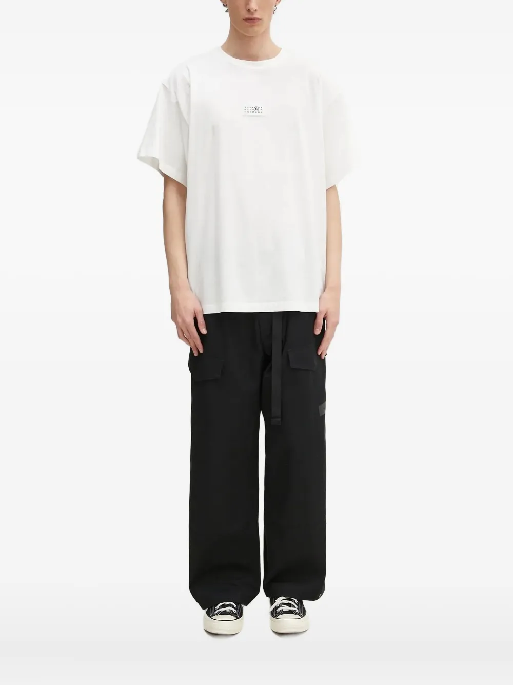 MM6 Maison Margiela label T-shirt - ホワイト MM6 Maison Margiela label T-shirt - ホワイト