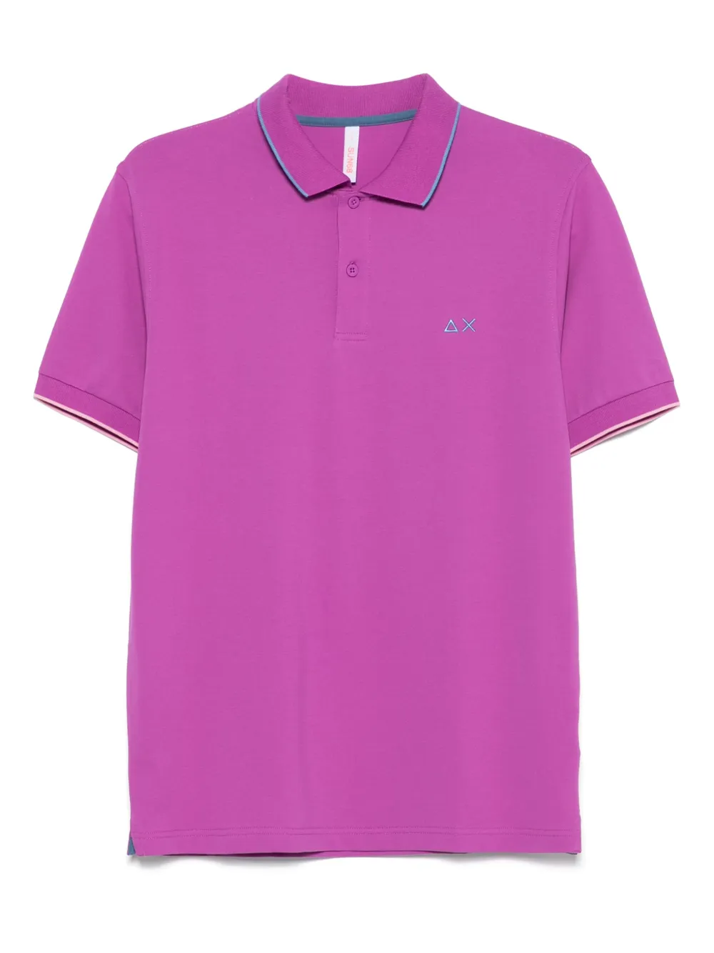 Sun 68 contrast-trim polo shirt | Purple | Image 1