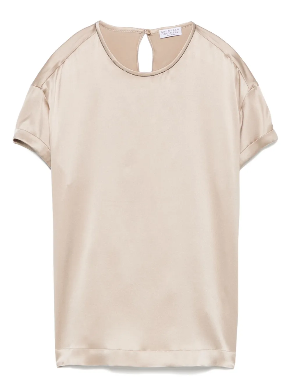Brunello Cucinelli Satin top | Neutrals | Image 1
