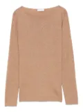 Brunello Cucinelli metallic-thread T-shirt - Brown