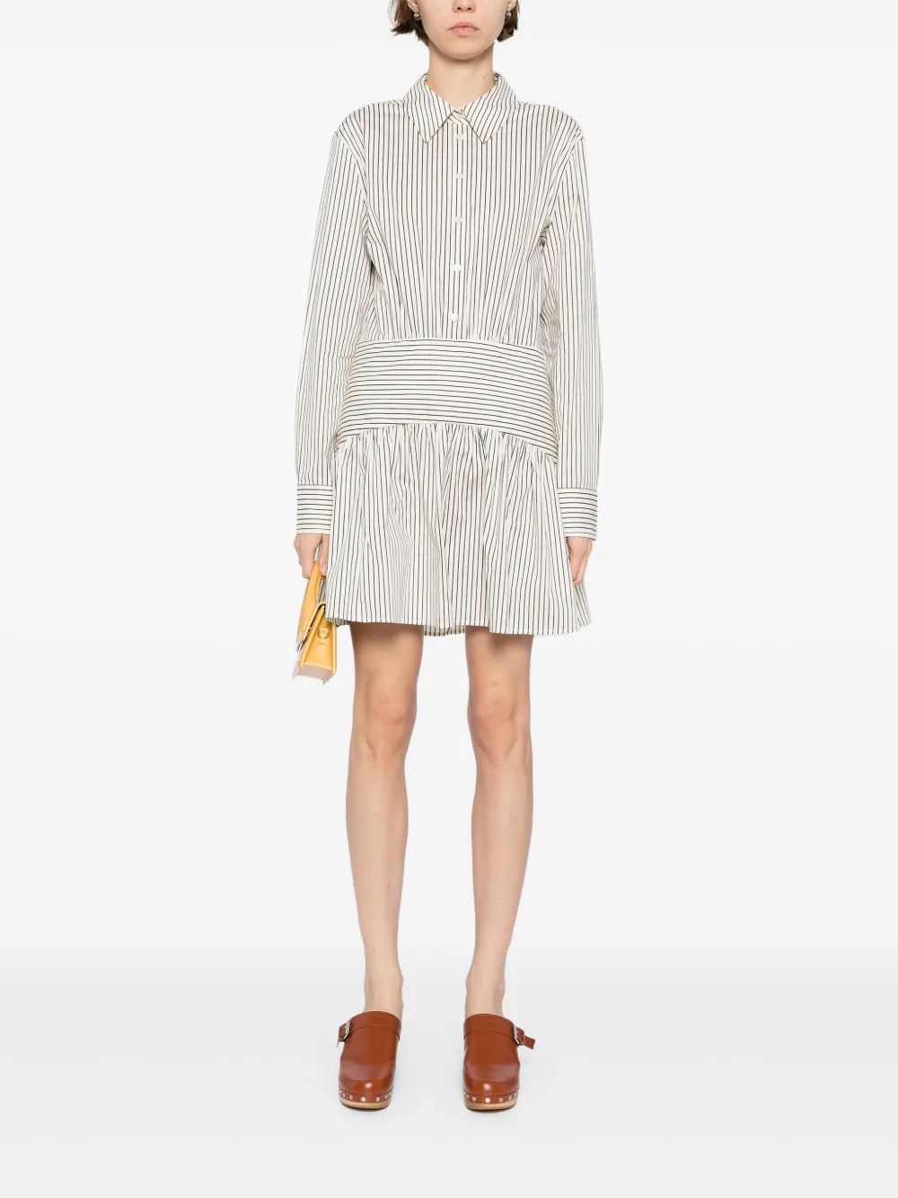 Staud Rocco Mini Dress In Gray