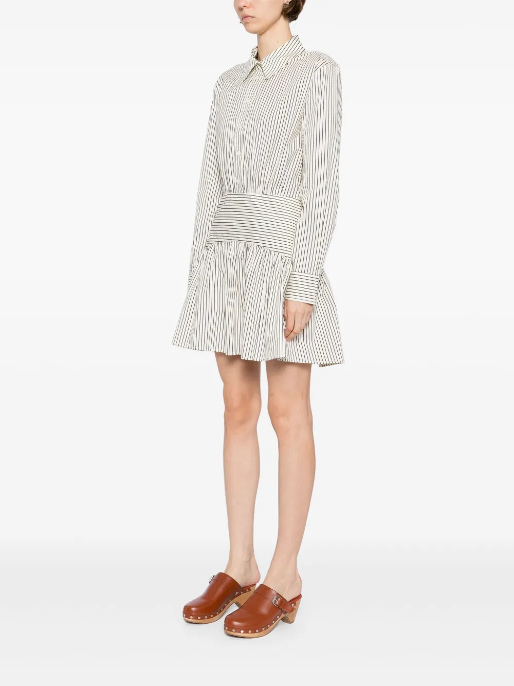 Staud Rocco Mini Dress In Gray