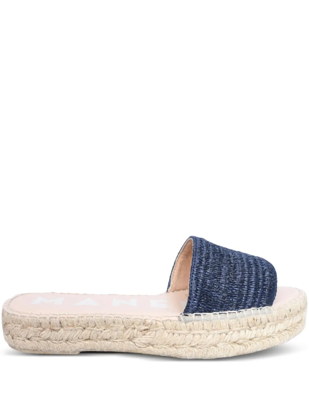Manebi woven-strap slide sandals Blue