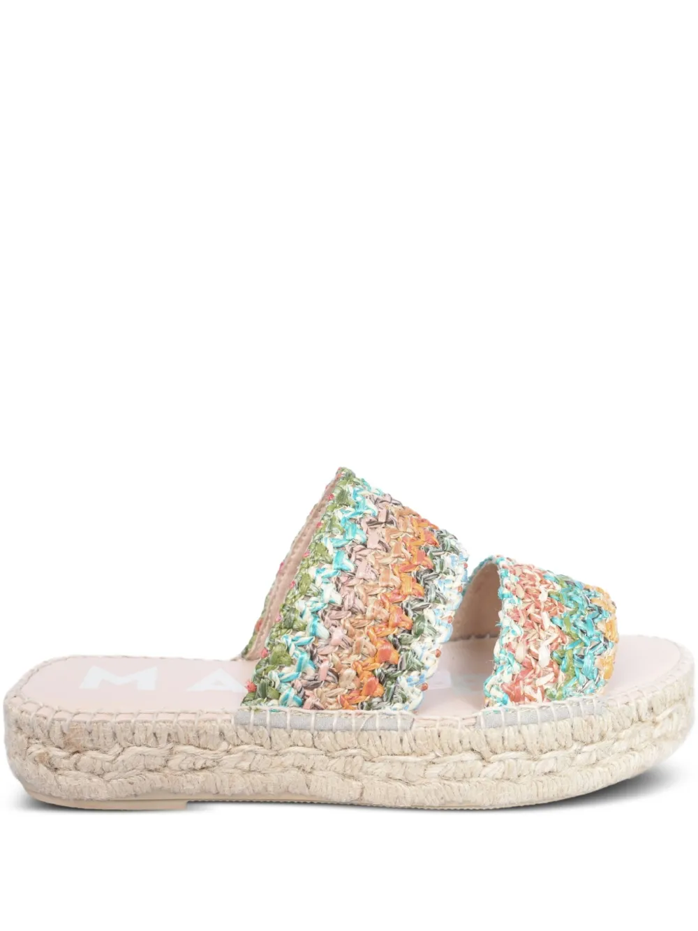 Manebi braided-strap slide sandals Neutrals