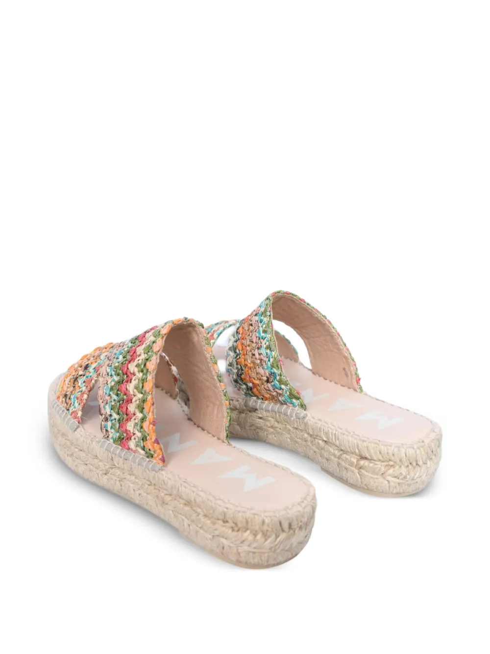Manebi braided-strap slide sandals Neutrals