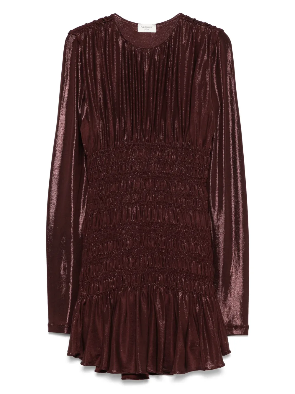 Saint Laurent Lamé jurk Rood