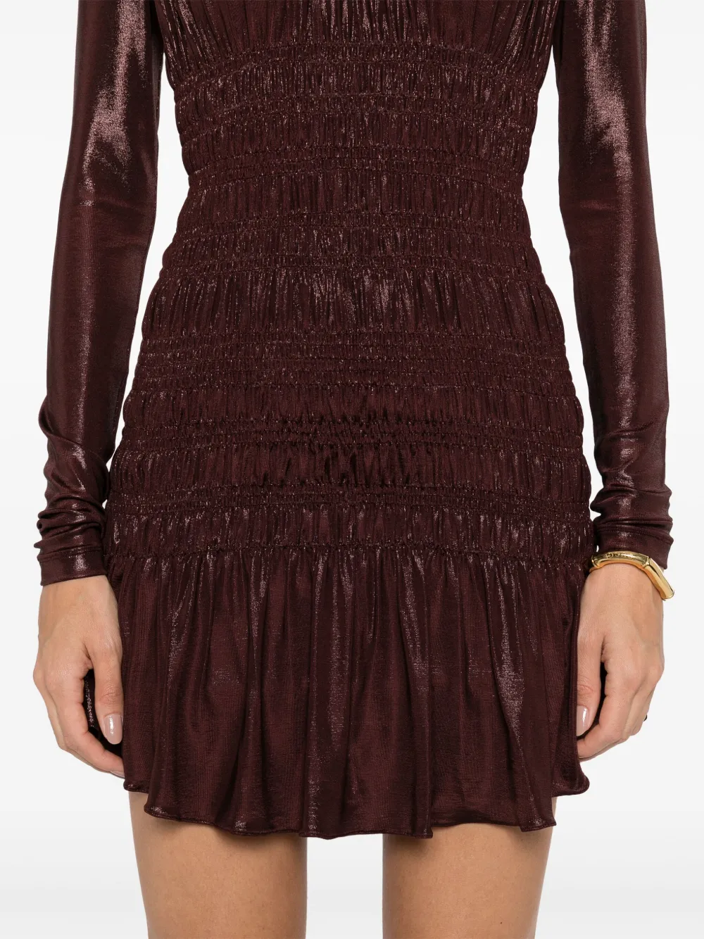 Saint Laurent Lamé jurk Rood