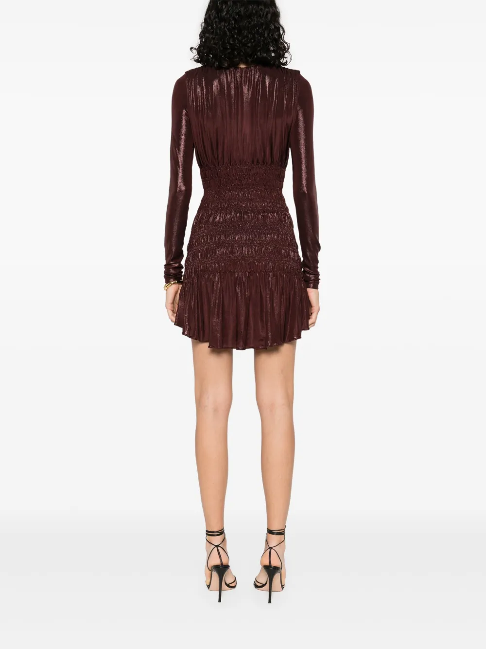 Saint Laurent Lamé jurk Rood