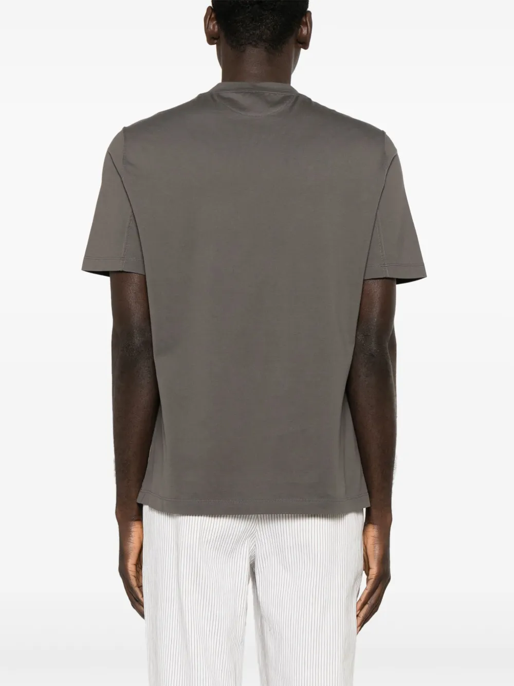 Brunello Cucinelli T-shirt met logoprint Grijs