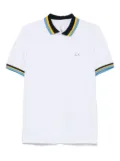 Sun 68 piqué-weave polo shirt - White