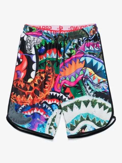 sprayground kid printed swim shorts