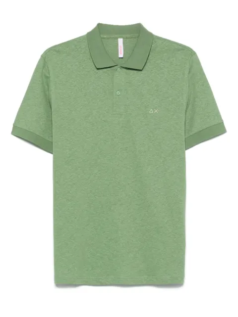 Sun 68 logo-embroidered polo shirt