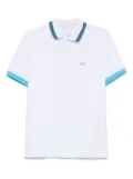 Sun 68 contrast-stripes polo shirt - White