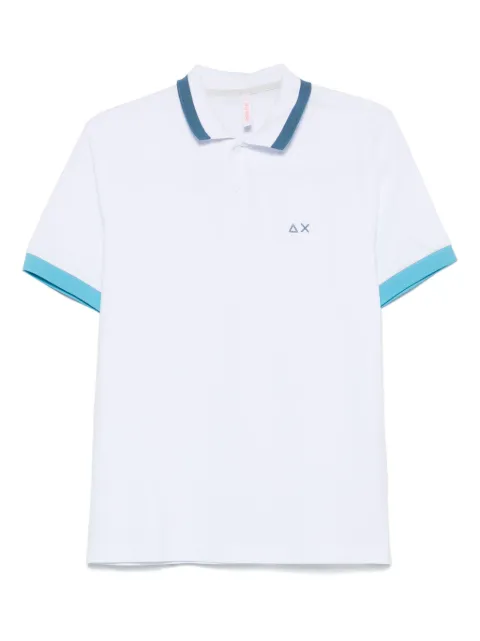 Sun 68 contrast-stripes polo shirt 