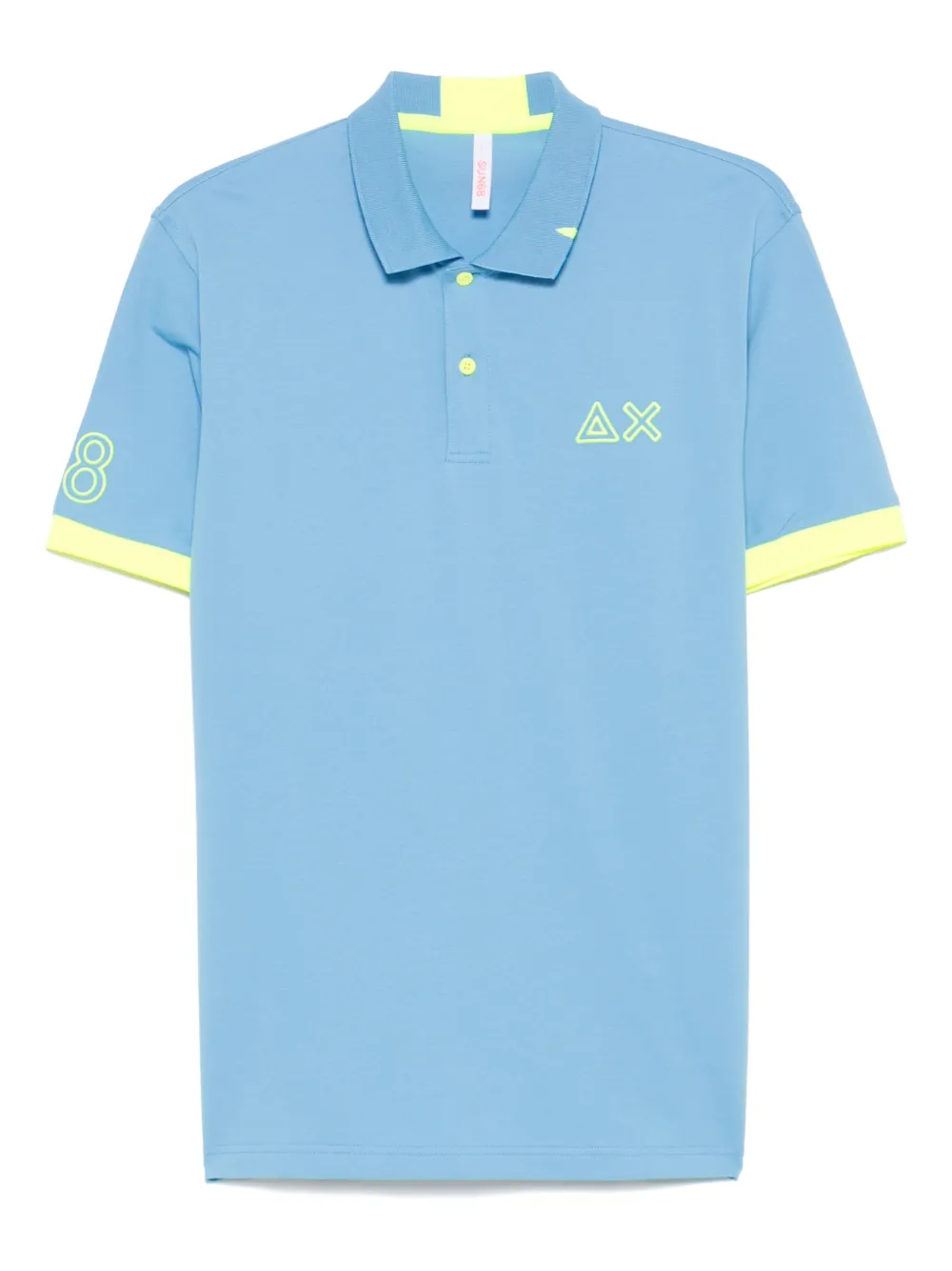 Sun 68 logo-embroidered polo shirt | Blue | Image 1