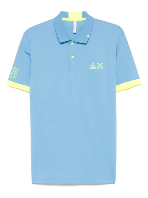 Sun 68 logo-embroidered polo shirt