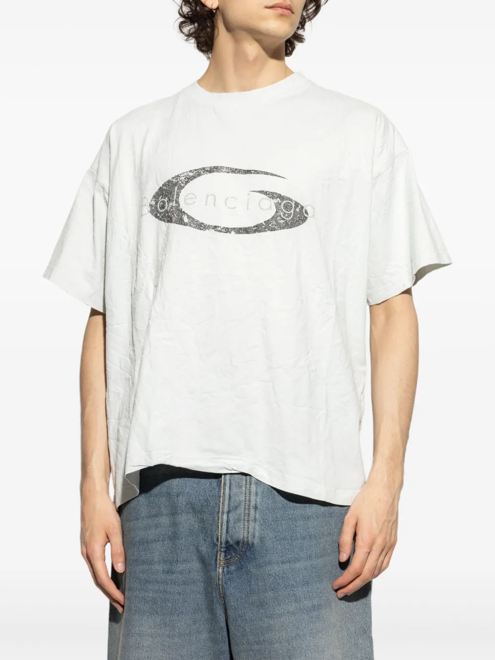 Balenciaga T-shirt met logoprint Wit
