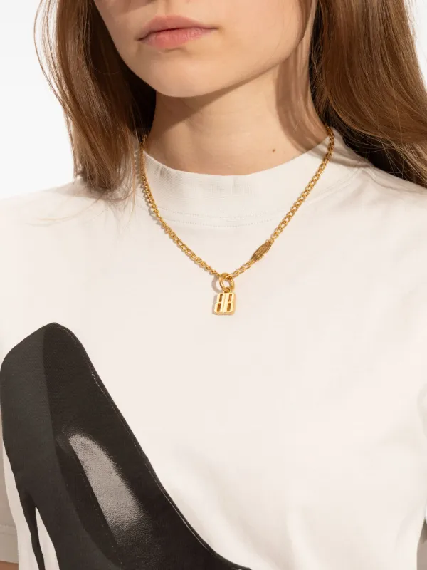 【関税＆送料込み】Balenciaga Nano Necklace In Gold Nano Thin Necklace in Gold | Balenciaga NL
