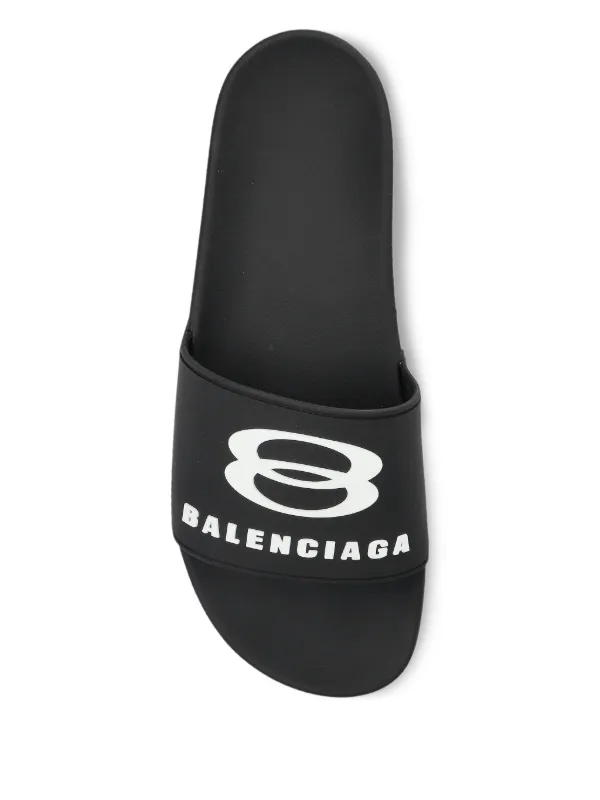 Balenciaga ブラック ロゴ サンダル Balenciaga ロゴ サンダル | ブラック | FARFETCH JP