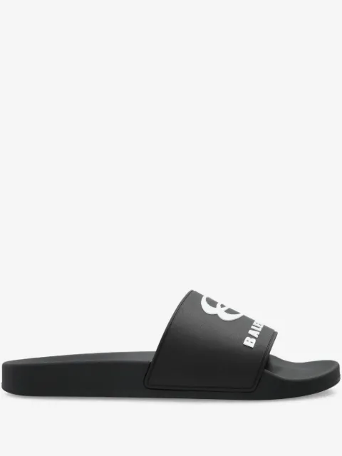 Balenciaga logo-embellished slides