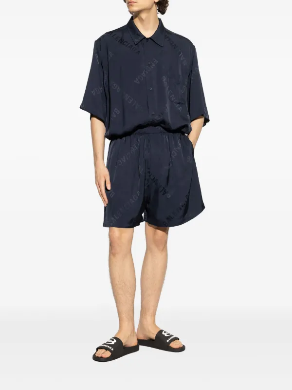 Balenciaga ロゴ サンダル | ブラック | FARFETCH JP