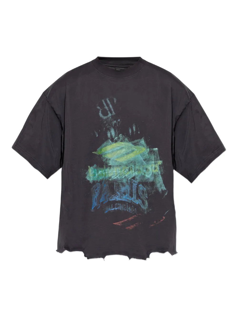 Balenciaga T-shirt met print Zwart