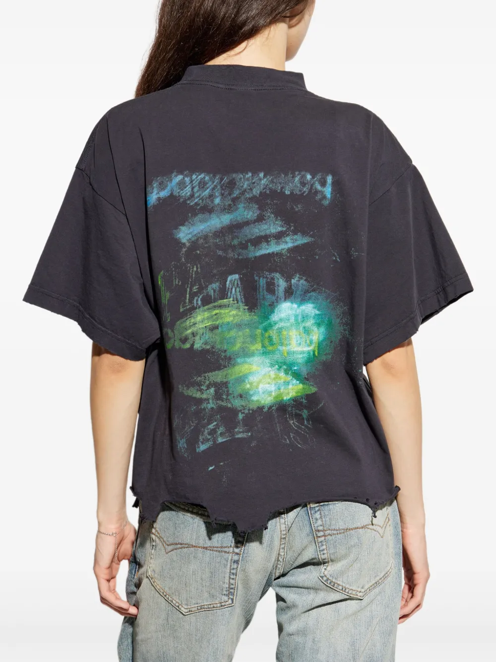 Balenciaga T-shirt met print Zwart
