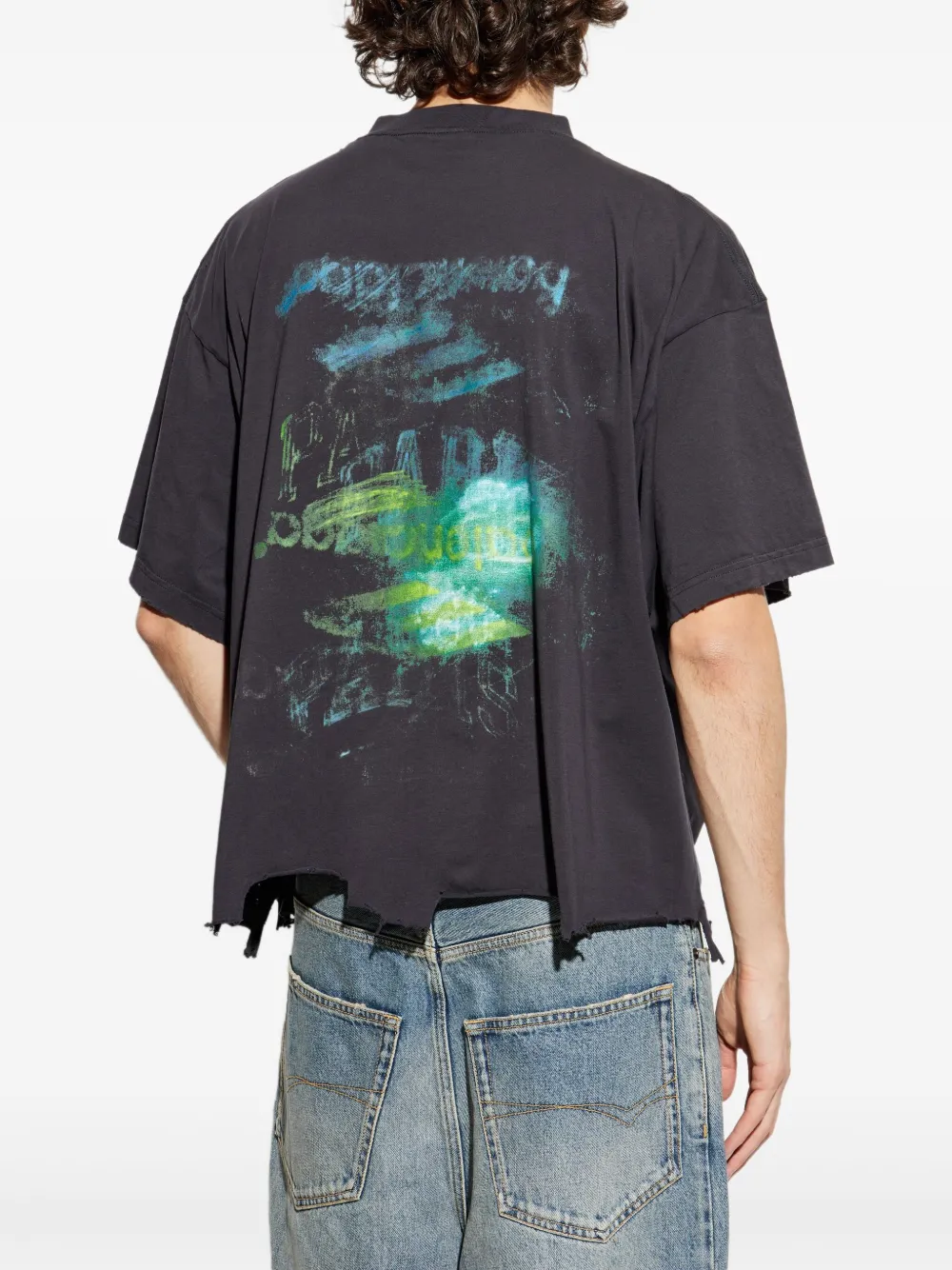Balenciaga T-shirt met print Zwart