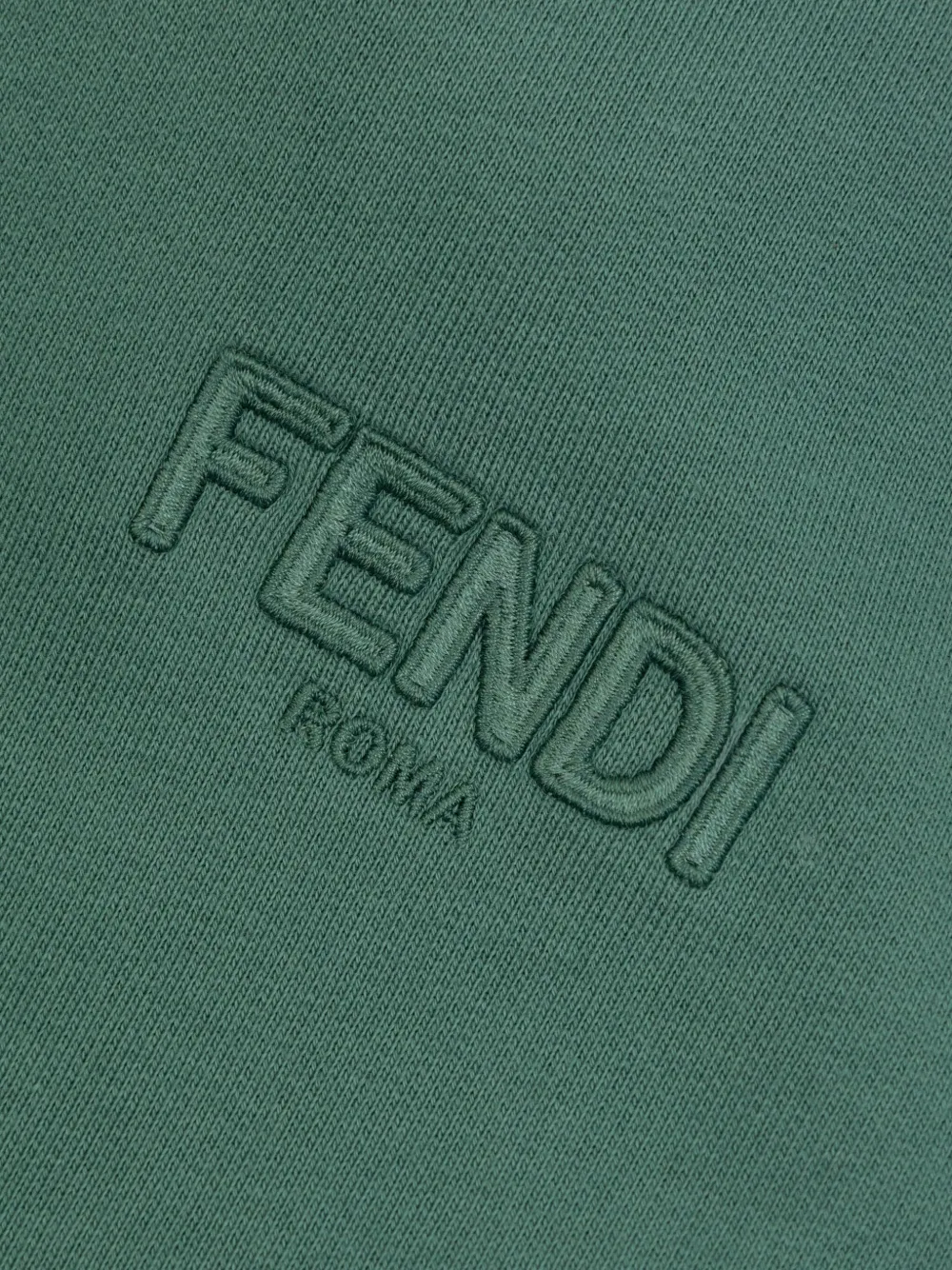 Fendi Kids Hoodie met geborduurd logo Groen