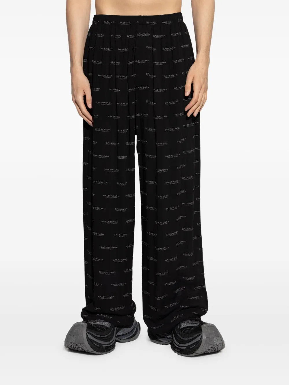 Balenciaga Broek met monogram Zwart
