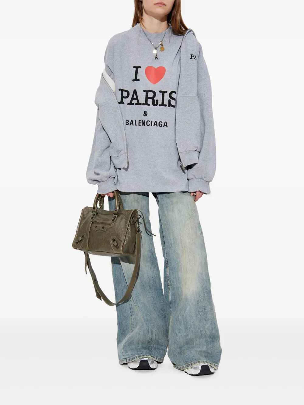 Balenciaga T-shirt met print Grijs