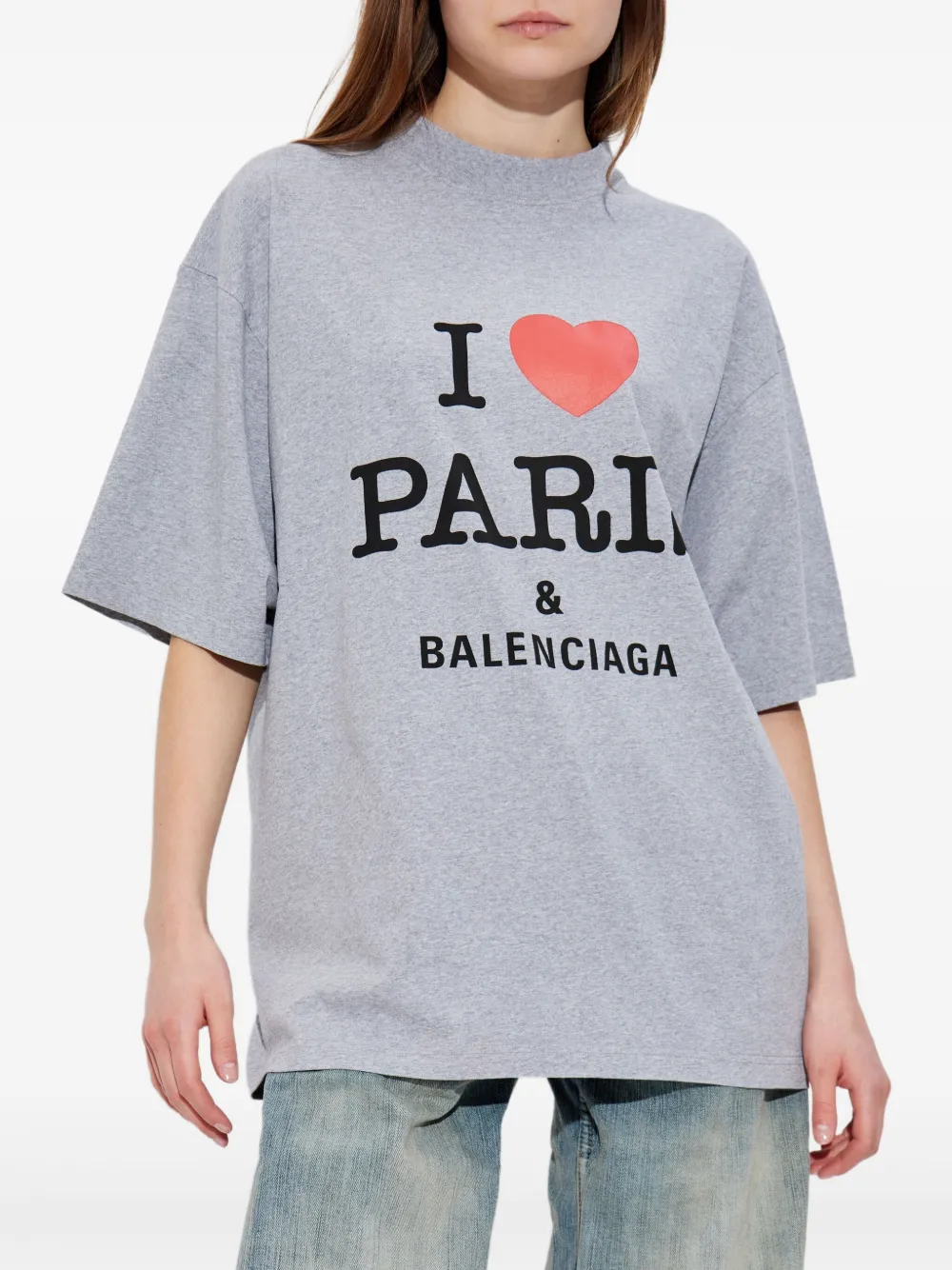 Balenciaga T-shirt met print Grijs