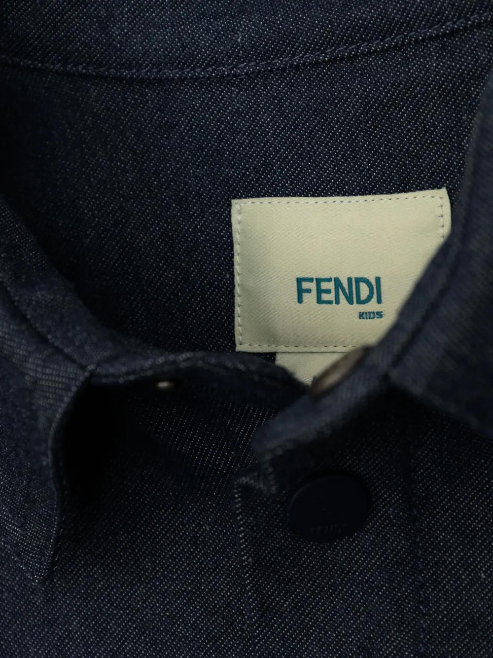 Fendi Kids Button-up shirtjack Blauw