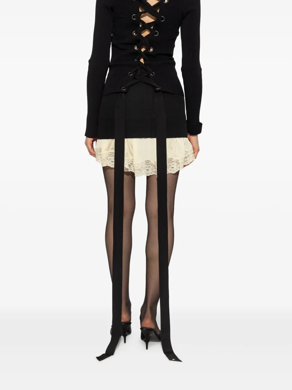 Balenciaga Geribbelde trui Zwart