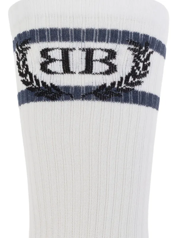 Balenciaga Logo Socks | White | FARFETCH